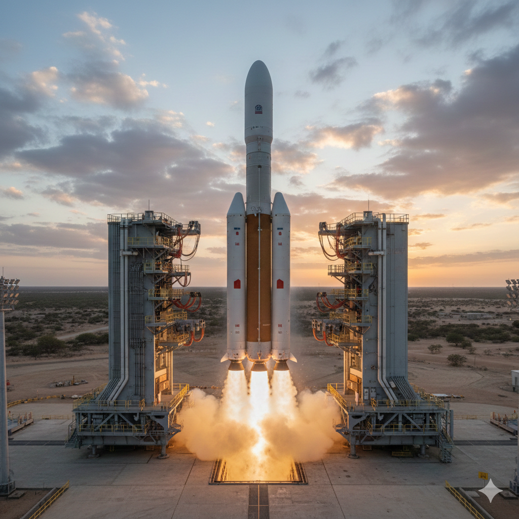 LVM3 रॉकेट India ISRO